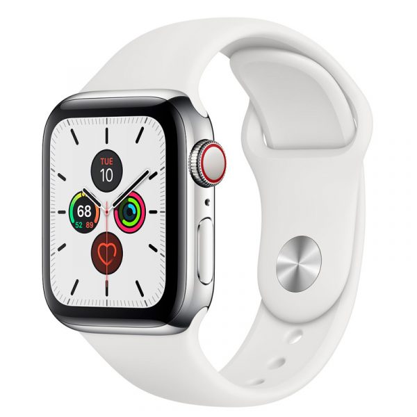 Apple Watch Series 5 GPS 44mm Aluminum Case with Sport Band (Silver)