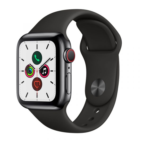 Apple Watch Series 5 GPS 40mm Aluminum Case with Sport Band (Black)