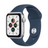 Apple Watch SE GPS 44мм Aluminum Case with Sport Band (Silver/Blue)