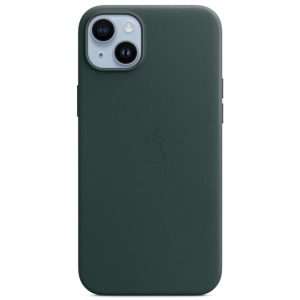 Чехол Apple iPhone 14 Plus Leather MagSafe Umber  (Dark Green)