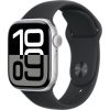 Apple Watch S10 42mm Silver Case  (Black)