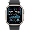 Apple Watch Ultra 2 Natural Titanium Case Ocean Band Loop 2024  (Black)