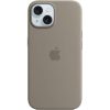 Аксессуары для мобильных телефонов Apple iPhone 15 Silicone Case with MagSafe (черный)  (Clay)