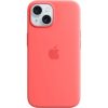 Аксессуары для мобильных телефонов Apple iPhone 15 Silicone Case with MagSafe (черный)  (Guava)