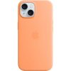 Аксессуары для мобильных телефонов Apple iPhone 15 Silicone Case with MagSafe (черный)  (Orange Sorbet)