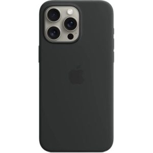 Apple iPhone 15 Pro Silicone Case with MagSafe  (Black)