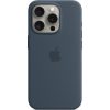 Apple iPhone 15 Pro Silicone Case with MagSafe  (Storm Blue)