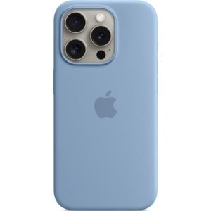 Apple iPhone 15 Pro Silicone Case with MagSafe  (Winter Blue)