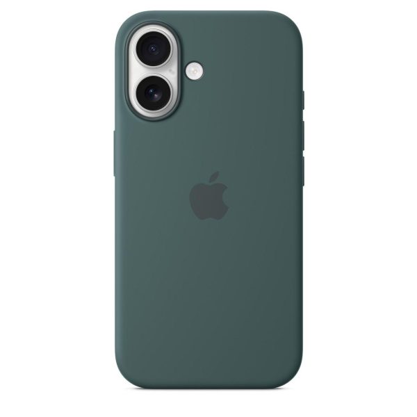 Чехол Apple iPhone 16 Silicone Case with MagSafe Black  (Green)