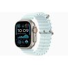 Apple Watch Ultra 2 Natural Titanium Case Ocean Band Loop 2024  (Ice Blue)