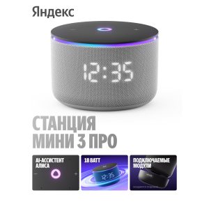 Яндекс Станция Мини 3 Про  (Серый) Яндекс Станция Мини 3 Про  (Серый)