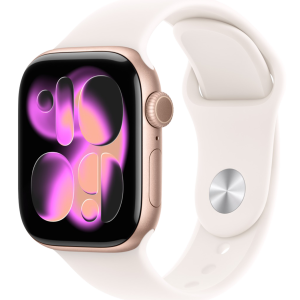 Apple Watch Series 11 42mm Rose Gold Case S/M (Light Blush)