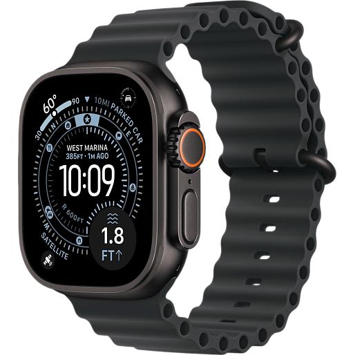 Apple Watch Ultra 3 Black Titanium Case Ocean Band Loop 2025  (Black) Apple Watch Ultra 3 Black Titanium Case Ocean Band Loop 2025  (Black)