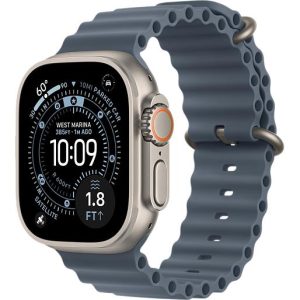 Apple Watch Ultra 3 Natural Titanium Case Ocean Band Loop 2025  (Anchor Blue) Apple Watch Ultra 3 Natural Titanium Case Ocean Band Loop 2025  (Anchor Blue)