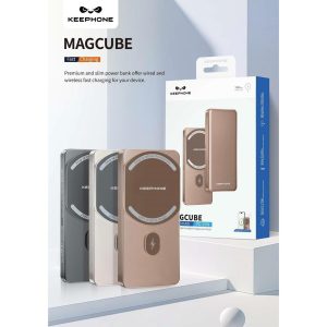 Keephone MagCube 20W Power Bank 10000mAh 10000mAh, с беспроводной зарядкой (Desert)